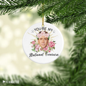 St. Nicolas Cage Dirty Santa You Are My National Treasure Ornament