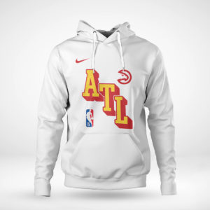 Pullover Hoodie Atlanta Hawks Nike White Courtside Performance Block T Shirt