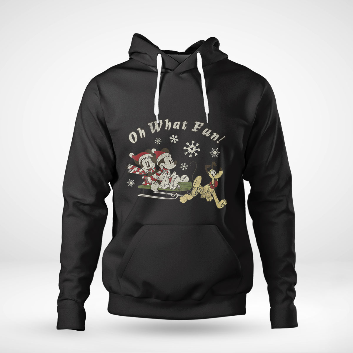 Disney Mickey Minnie And Pluto Oh What Fun Christmas Sled Sweatshirt Disney Mickey Minnie And Pluto Oh What Fun Christmas Sled Sweatshirt