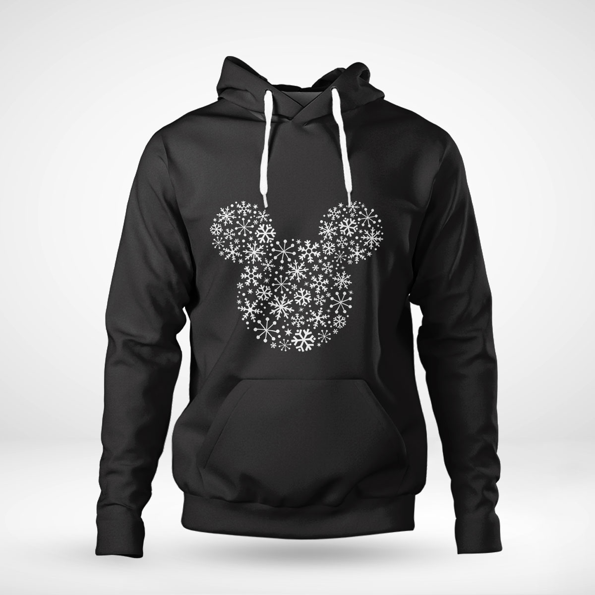 Disney Mickey Mouse Icon Holiday White Snowflakes SweatShirt Disney Mickey Mouse Icon Holiday White Snowflakes SweatShirt