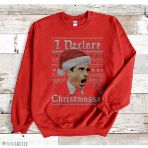 Michael Scott I Declare Christmasss The Office Ugly Christmas Sweater Sweatshirt