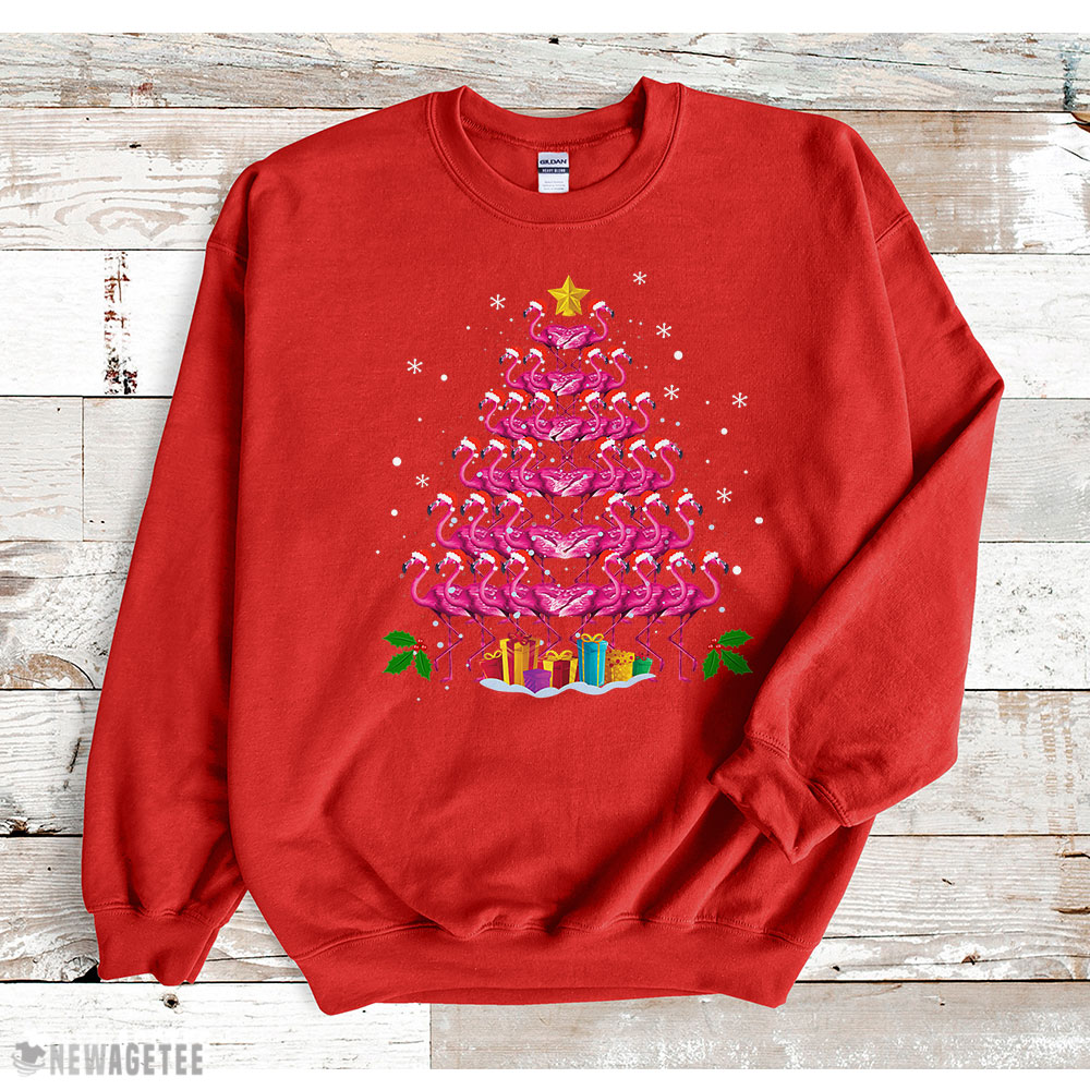 Pink Flamingo Christmas Tree Pajama Sweatshirt Pink Flamingo Christmas Tree Pajama Sweatshirt