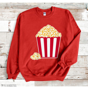 Red Sweatshirt Popcorn T Shirt Sweatshirt