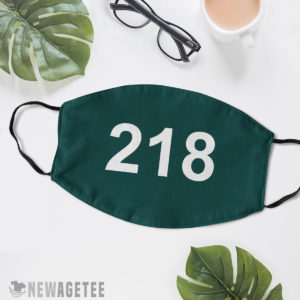 Reusable Face Mask Squid Game 218 Face Mask Cho Sang woo