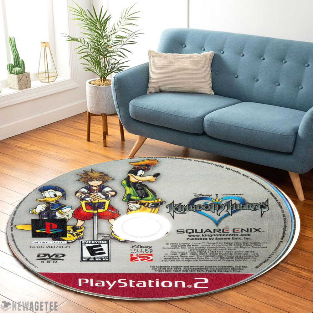 Kingdom Hearts PlayStation 2 Disc Round Rug Carpet
