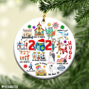 2021 Commemorative Year in Review Christmas Tree Ornament