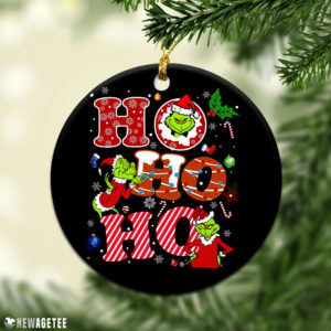 Round Ornament 2021 Grinch Ho Ho Ho Christmas Ornament