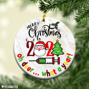 2021 Oh Deer What A Year Merry Christmas Tree Ornament