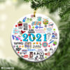 2021 Oh Deer What A Year Merry Christmas Tree Ornament