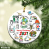 2021 Pandemic Commemorative Year in Review Keepsake Vaccine Christmas Ornaments