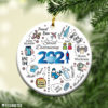 2021 Social distance covid Sanitizer Quarantine Christmas Tree Ornament