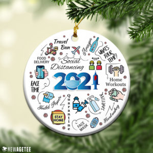 2021 Social Distancing Pandemic Keepsake Christmas Ornament