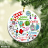 2021 Pandemic Vaccine Year in Review Merry Christmas Tree Ornament