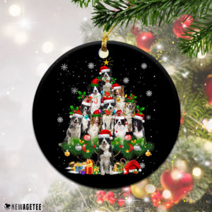 Border Collie Christmas Tree Lights Funny Dog Chrismas Ornament
