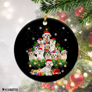 Cavachon Christmas Tree Lights Funny Dog Chrismas Ornament