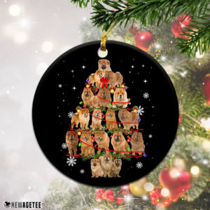 Chow Chow Christmas Tree Lights Funny Dog Chrismas Ornament