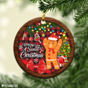 Gingerbread Wishing You A Sweet Christmas Decorative Ornament