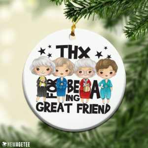 Round Ornament Golden Girls Christmas Ornament Bea Arthur Thx For Being A Great Friend