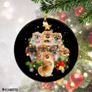 Pekingese Christmas Tree Lights Funny Dog Chrismas Ornament
