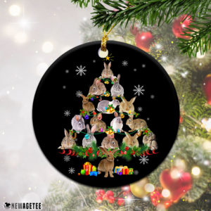 Rabbit Christmas Tree Snow Chrismas Ornament