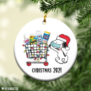 Round Ornament SNOOPY PEANUTS 2021 Christmas Ornament Tree Decor