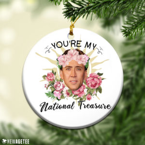 St. Nicolas Cage Dirty Santa You Are My National Treasure Ornament