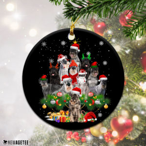 Standard Schnauzer Christmas Tree Lights Funny Dog Chrismas Ornament