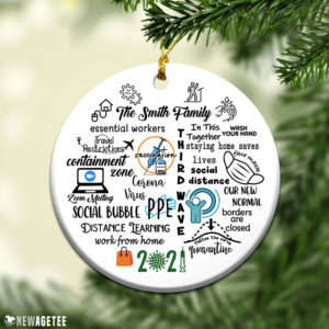 Survived The Pandemic Quarantine Xmas 2021 Christmas Ornament