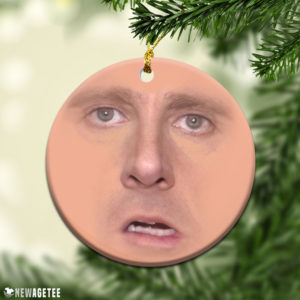 The Office TV Show Michael Scott Face Christmas Ornament Funny Holiday Gift