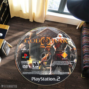 Round Rug Carpet God of War II PlayStation 2 Disc Round Rug Carpet