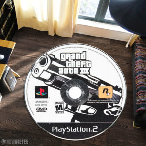 Grand Theft Auto III PlayStation 2 Disc Round Rug Carpet