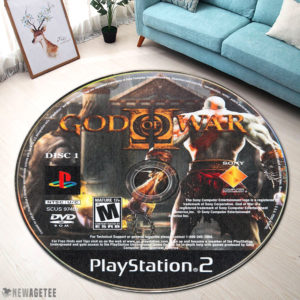Round Rug God of War II PlayStation 2 Disc Round Rug Carpet