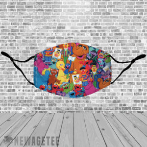 Stretch to Fit Mask Sesame Street Group Muppets face mask