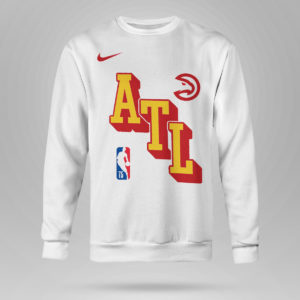 Atlanta Hawks Nike White Courtside Performance Block T-Shirt