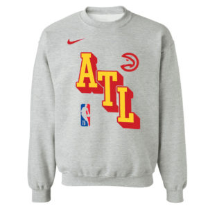 Sweetshirt sport grey Atlanta Hawks Nike White Courtside Performance Block T Shirt