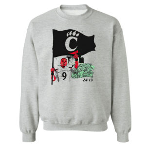 Sweetshirt sport grey Cincinnati 24 13 flag shirt