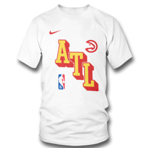 Atlanta Hawks Nike White Courtside Performance Block T-Shirt
