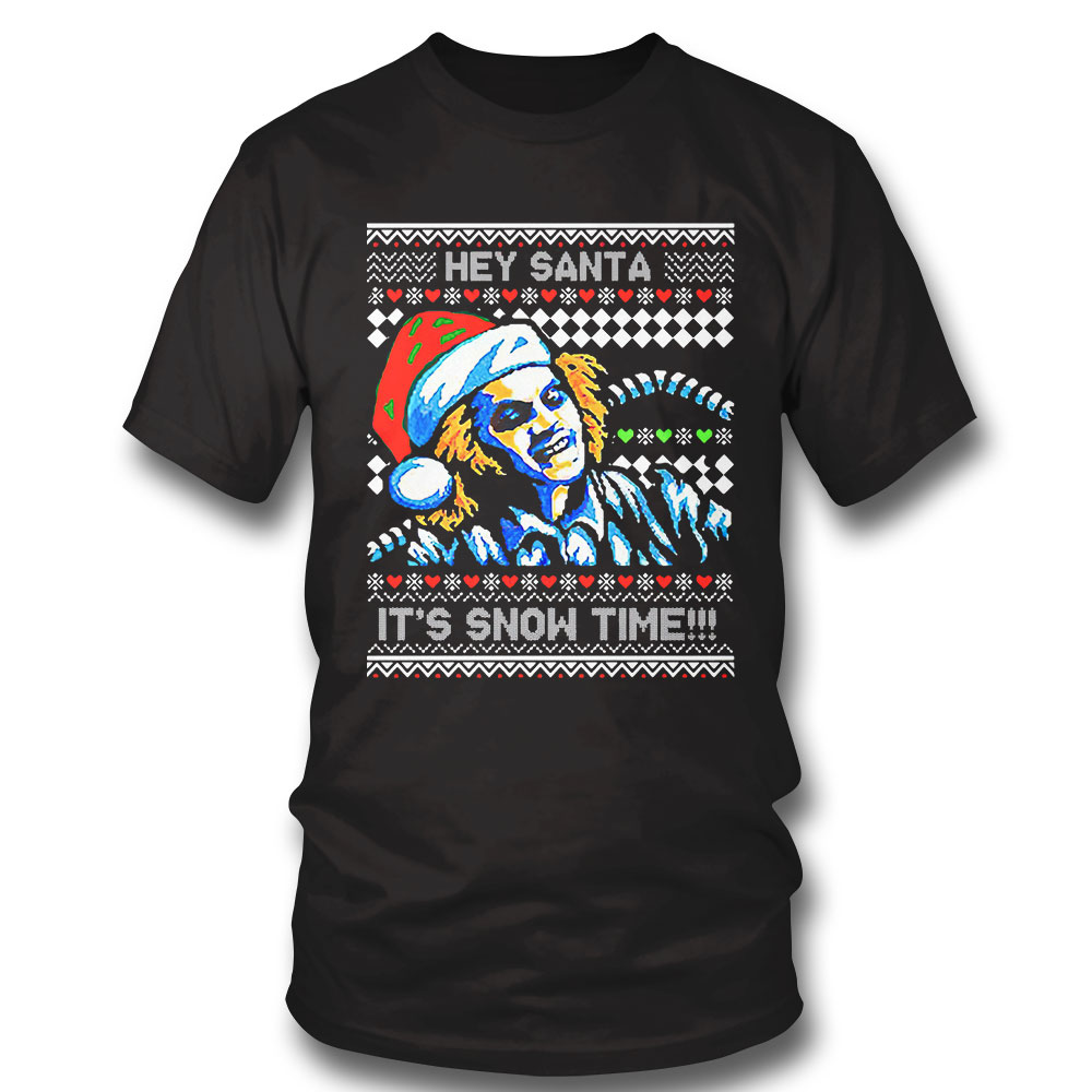Beetlejuice Hey Santa It’s Snow Time Ugly Christmas Sweatshirt Beetlejuice Hey Santa It’s Snow Time Ugly Christmas Sweatshirt