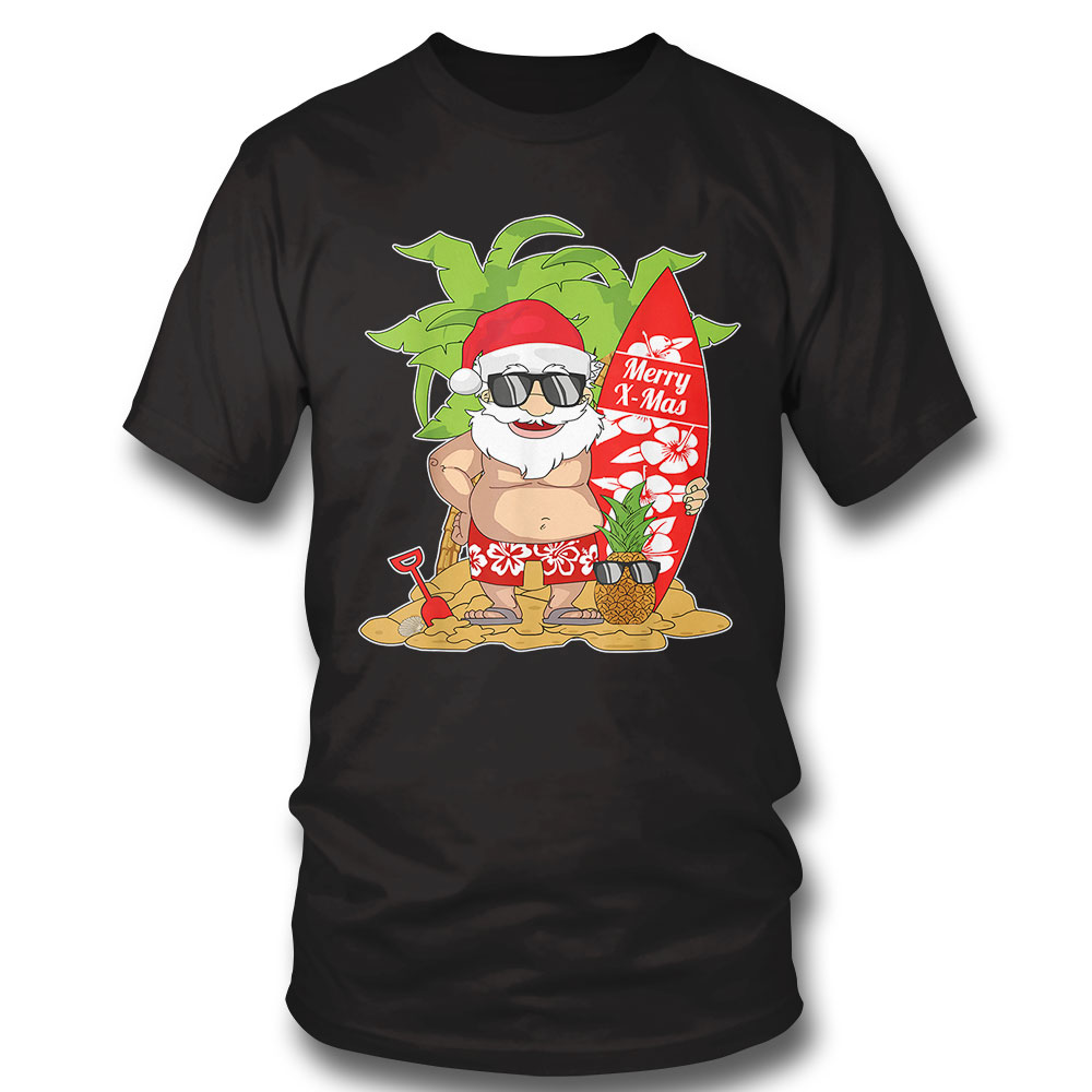 Christmas in July I Santa Hawaiian Surfing Sweatshirt Christmas in July I Santa Hawaiian Surfing Sweatshirt
