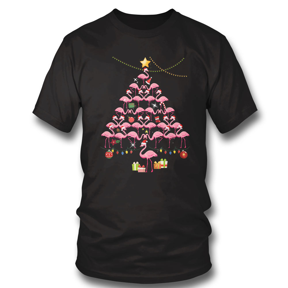 Cute Flamingos Christmas Tree Sweatshirt Cute Flamingos Christmas Tree Sweatshirt