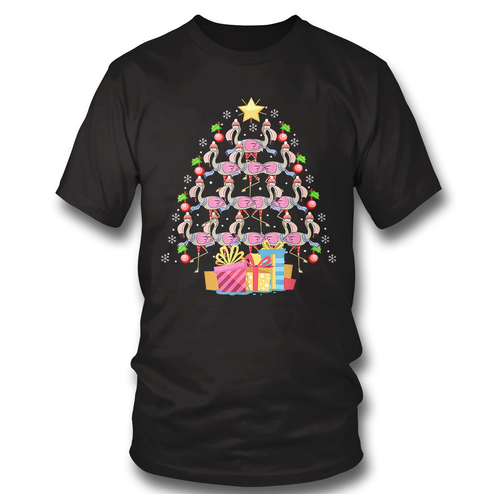 Cute Flamingos Merry Christmas Tree Sweatshirt Cute Flamingos Merry Christmas Tree Sweatshirt