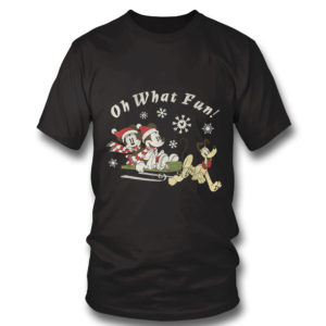Disney Mickey Minnie And Pluto Oh What Fun Christmas Sled Sweatshirt