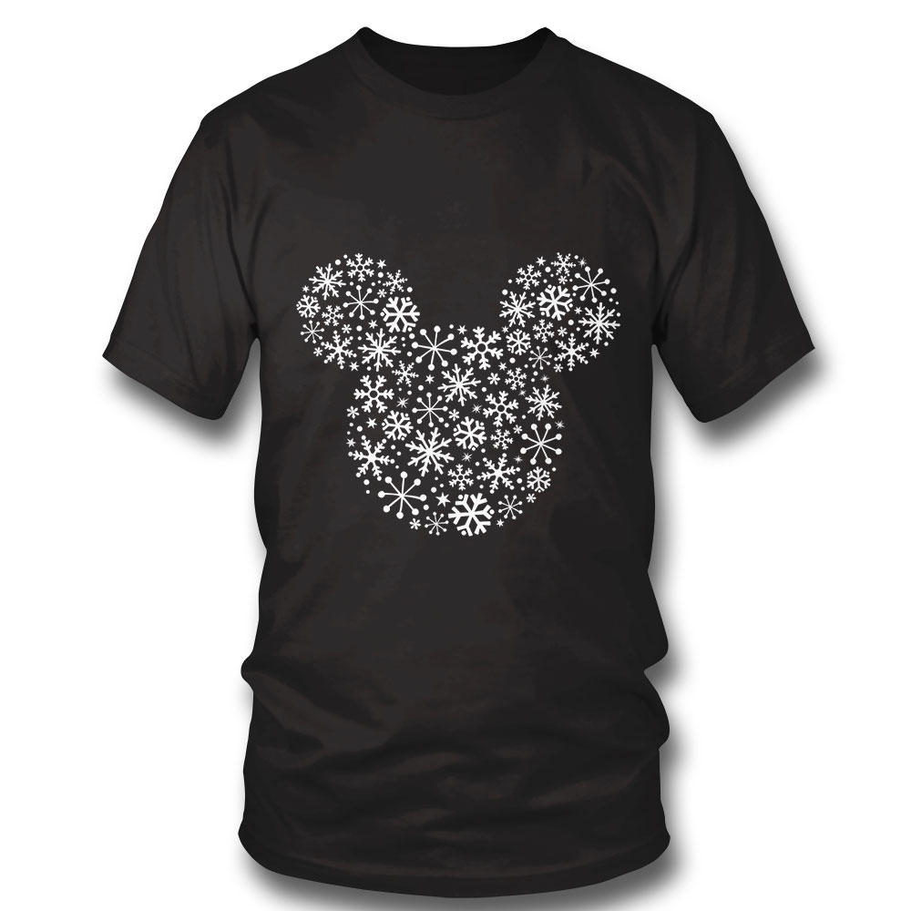 Disney Mickey Mouse Icon Holiday White Snowflakes SweatShirt Disney Mickey Mouse Icon Holiday White Snowflakes SweatShirt