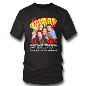 Seinfeld 33 years 1989-2022 thank you memories signatures shirt Seinfeld 33 years 1989-2022 thank you memories signatures shirt
