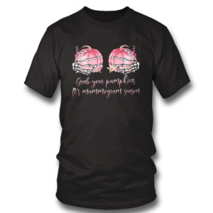 Skeleton Hand Grab Your Pumpkin It?s Mammogram Season Pink Shirt
