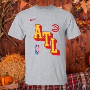 T Shirt Sport grey Atlanta Hawks Nike White Courtside Performance Block T Shirt