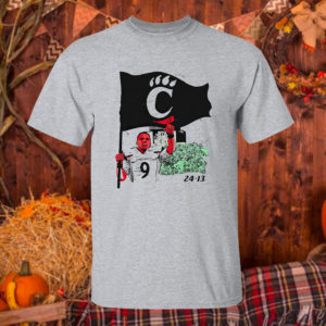 T Shirt Sport grey Cincinnati 24 13 flag shirt