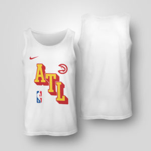 Tank Top Atlanta Hawks Nike White Courtside Performance Block T Shirt