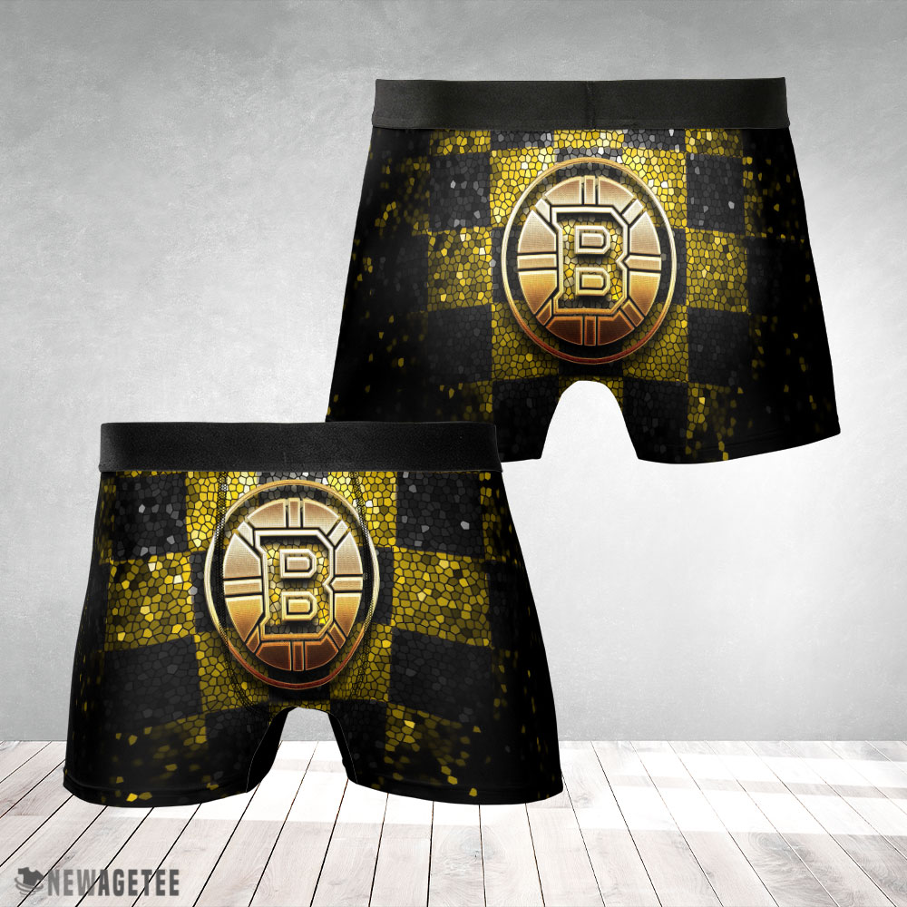 Boston Bruins NHL Glitter Mens Underwear Boxer Briefs Boston Bruins NHL Glitter Mens Underwear Boxer Briefs