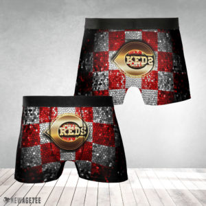 Underwear Boxer Cincinnati Reds MLB Glitter Mens Underwear Boxer Briefs